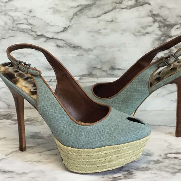 Sam Edelman High Heels Platform Sling Back Sanals - Picture 6 of 12